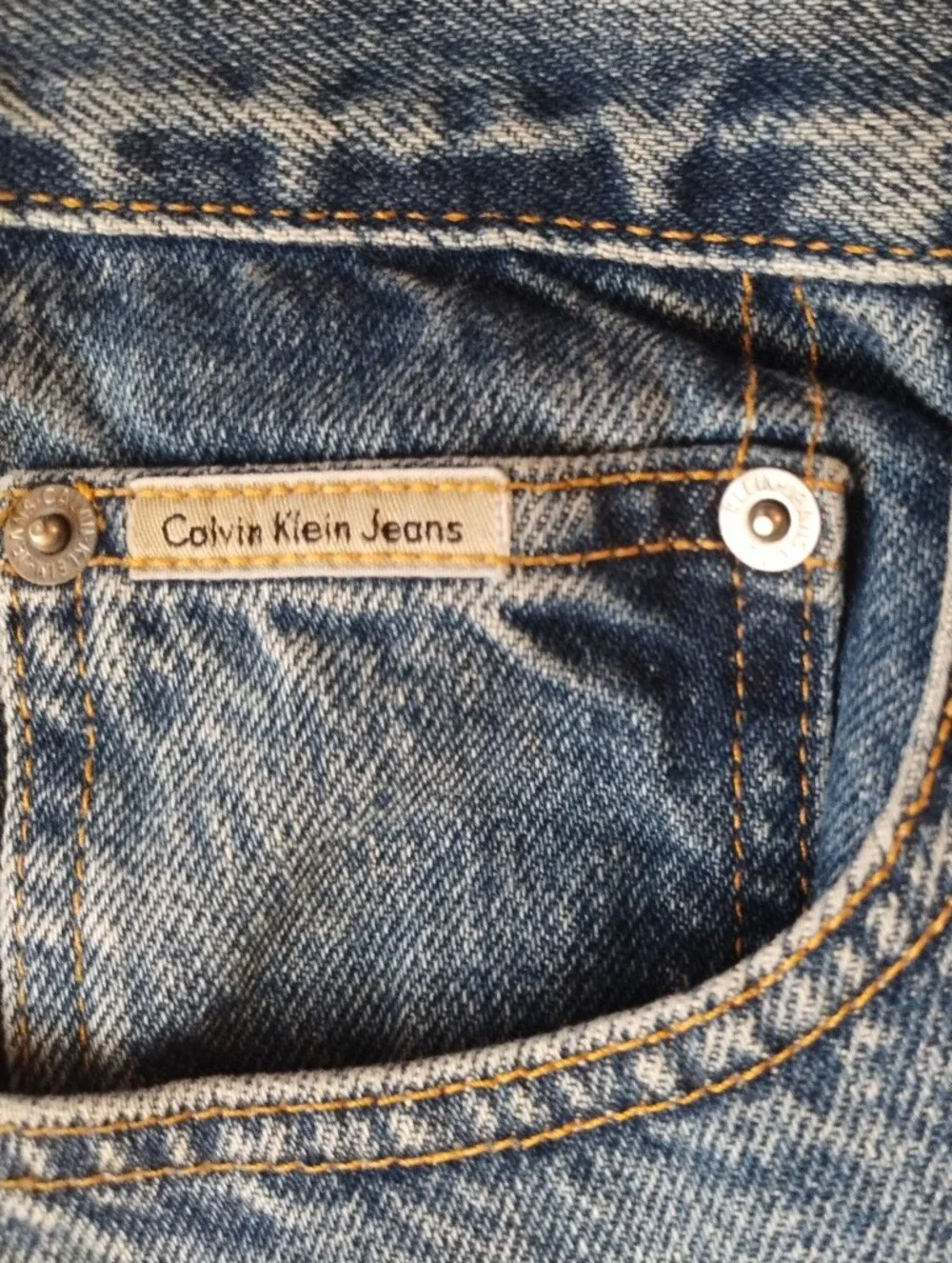 Vintage 90s Calvin Klein BMPP171 Easy Fit Jeans 38x32 Double Stone